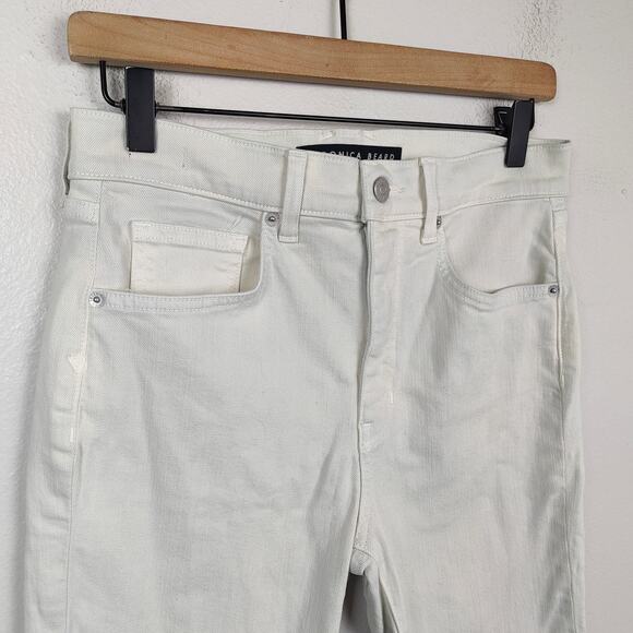 Veronica Beard Debbie Ankle Skinny Jeans Womens 29 8 Bleached Wash Preppy - Picture 2 of 9